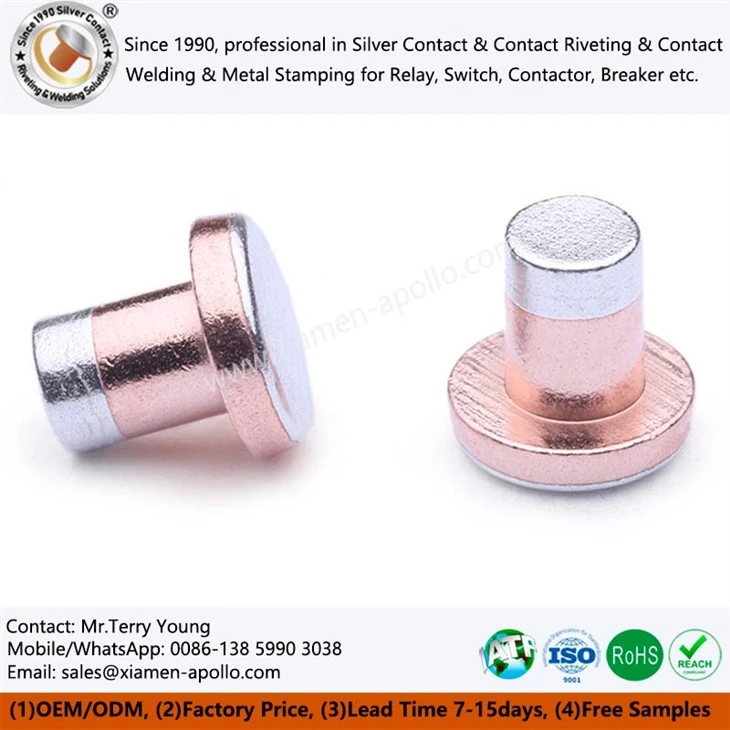 Trimetal Contact Rivets Trimetal Contact Rivets