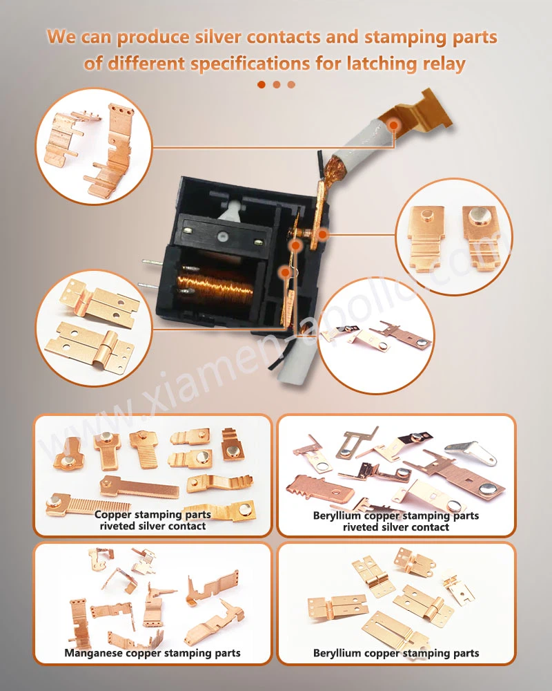 We can produce silver contacts and stamping parts of different specifications for magnetic holding relays We can produce silver contacts and stamping parts of different specifications for magnetic holding relays