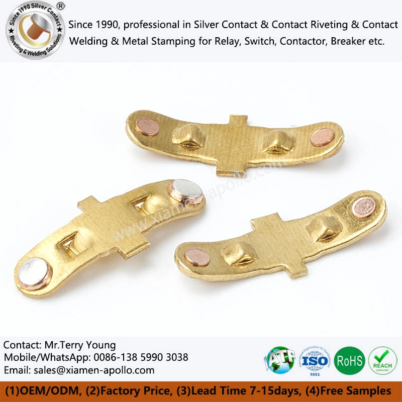 Electrical Contact Rivet With Brass Stamping Parts Electrical Contact Rivet With Brass Stamping Parts
