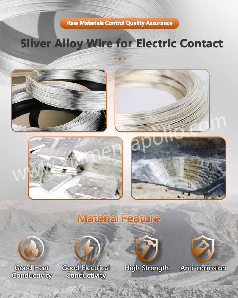 Silver Alloy Raw Material for Fine Silver Contacts Silver Alloy Raw Material for Fine Silver Contacts
